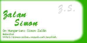 zalan simon business card